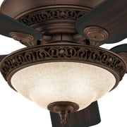 Hunter 52 inch Indoor Ceiling Fan with LED Light - Brown Ceiling Fan with Pull Chain, For Bedroom or Living Room, Standard Mount, No Remote, 5 Blades - Italian Countryside 53200, P.A. Cocoa