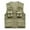 Khaki, variant on Men'S Vest Jacket Summer Casual Mesh Breathable And Loose Men'S Outerwear Vests Black Xxxxl