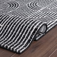 thumbnail image 4 of World Rug Gallery Modern Arch Pattern Stripe Area Rug - BLACK 5' X 7', 4 of 8