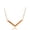 Rose Gold, variant on Women's Polished Chevron Rose Gold Plated Steel Necklace - 18"