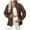 Brown, variant on Enjoytime Jackets for Women Solid Color Long Sleeve Button Down Outerwear Turndown Collar Lightweight Fashion Casual Winter Coat Brown L