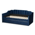 thumbnail image 5 of Bowery Hill Navy Blue Velvet Twin Size Daybed with Trundle, 5 of 10