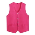 thumbnail image 3 of Zaldita Kids Volunteer Activities Outdoor Vest Button Up Waistcoat Boys Girls Waitress Uniform Hot Pink 7-8, 3 of 5