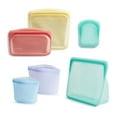 thumbnail image 1 of Bolsas reutilizables para almacenamiento de alimentos Stasher, paquete de 6 colores arcoíris, 1 of 9