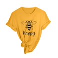 thumbnail image 5 of Alun Happy Bees' Day Womens T Shirts Women Loose Comfortable Summer Classic Crewneck Short Sleeve Tees Soft Lightweight Cute Honeybee Graphic Festival Celebration Tops 2-Yellow XL, 5 of 5