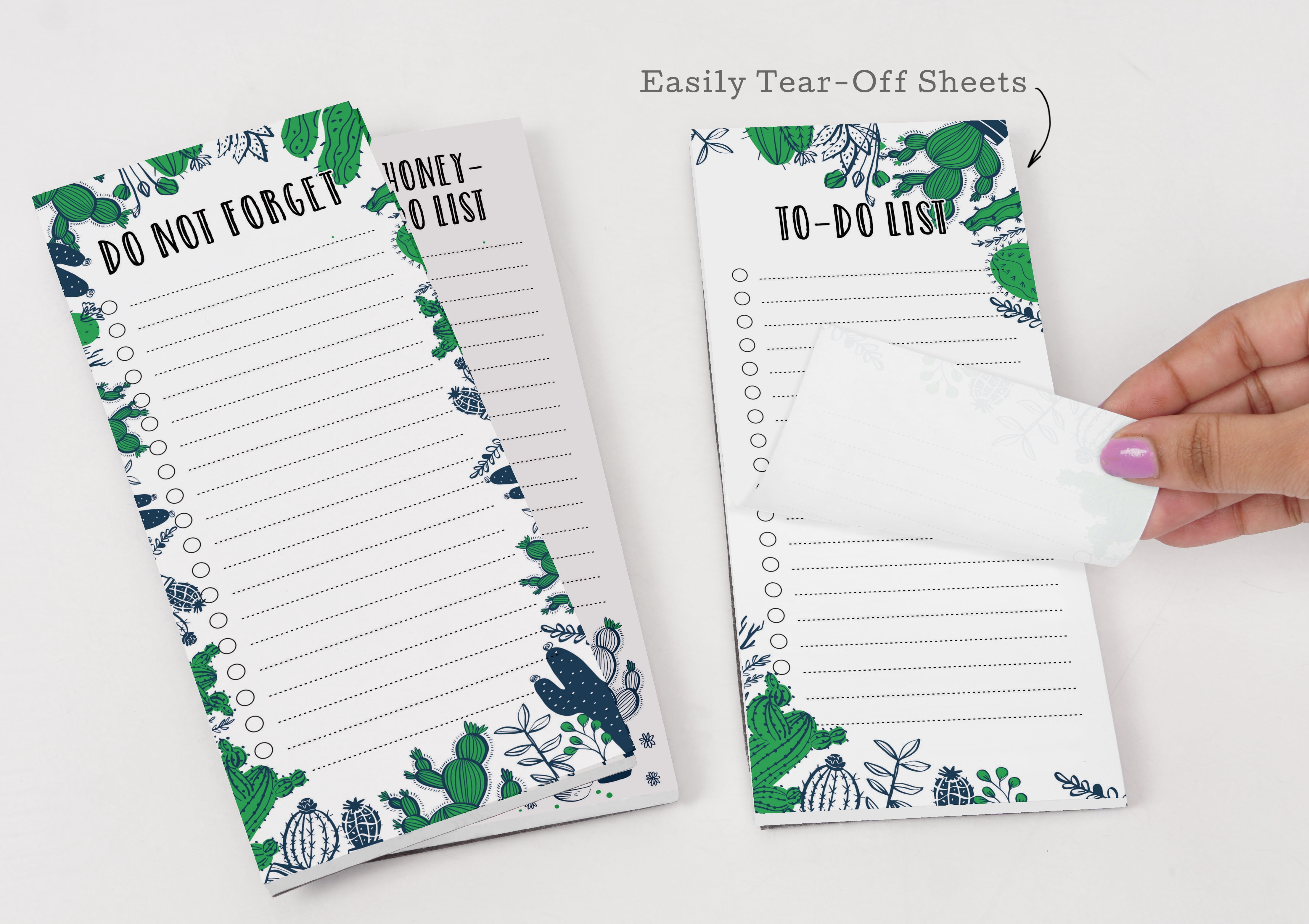 Inkdotpot Pack of 3 Magnetic Fridge To-Do List Notepads- Magnetic Memo Pads For Refrigerator-(50 Sheets Each)-1L