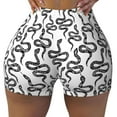 thumbnail image 2 of Haiem Hand Drawn Snake No Front Seam Biker Shorts for Women Yoga Workout Gym Bike Shorts with Tummy Control Moisture-Wicking-XX-Large, 2 of 9