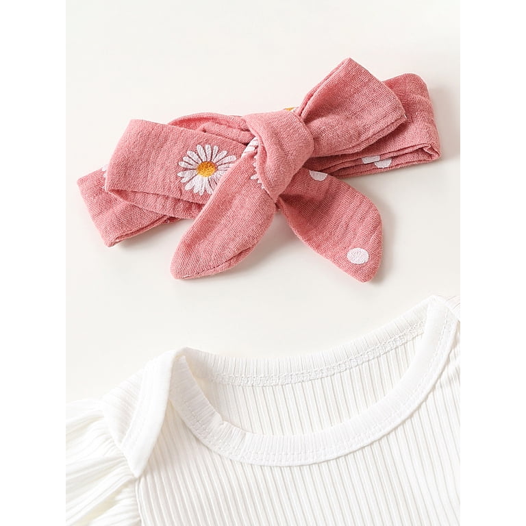 Loicainy Baby Girl Fall Outfit Set with Romper and Pants photo 4