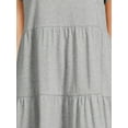 thumbnail image 4 of Time and Tru Women's and Women's Plus Tiered Cotton Mini Dress, Sizes XS-4X, 4 of 5