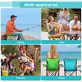 thumbnail image 5 of Folding Camping Chairs with Cupholder and Carry Bag Portable Lightweight Lawn Chairs with Mesh Side Pocket for Fishing Hiking Picnic Party Beach Outdoor Sports Activity (Stylish,4 Pcs), 5 of 6