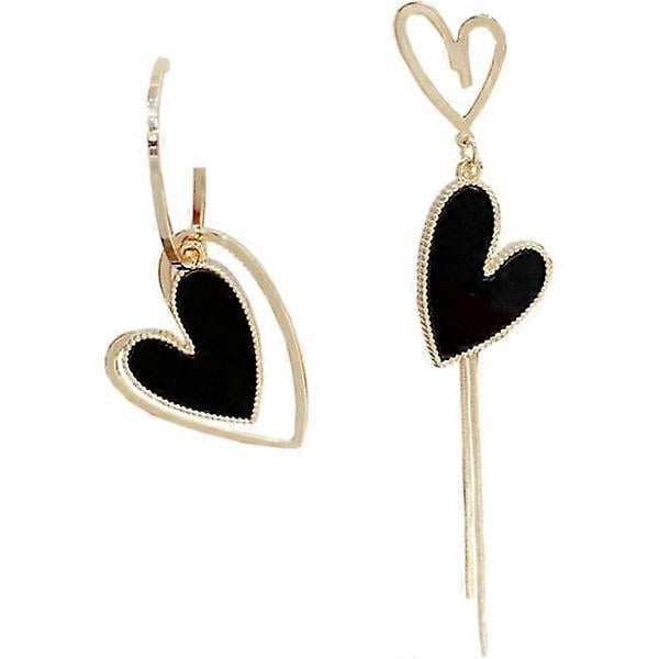 Noir asymmetric hollow love love earrings fashion minimalist earrings Woman