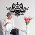thumbnail image 4 of Black Mandala Wall Decal Lotus Room Flower Wall Sticker Preppy Room Sticker Decor Carved Bedroom Livingroom Room Decor 98x78 CM, 4 of 7