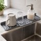 thumbnail image 3 of HWRETIE Silicone Faucet Splash Guard Sink Mat Sloped Drain Pad Fast Drying Countertop Splash Catcher for Kitchen Bathroom Sink Reusable Waterproof Protector, 3 of 6