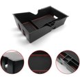 thumbnail image 3 of Car Armrest Console Organizer Tray Stowing Organizer Storage Box for Tesla Model 3 Insert ABS Black Materials Tray, Armrest Box Secondary Storage, 3 of 7
