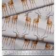 thumbnail image 3 of Soimoi Poly Georgette Fabric Deer Animal Print Fabric by The Yard 42 Inch Wide, 3 of 3