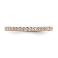 thumbnail image 3 of 14K Rose Gold Ring Band Eternity Diamond Round Polished U Shared Prong 1 2ct, 3 of 5