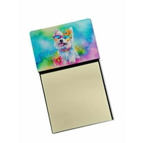 Westie Hippie Dawg Sticky Note Holder 3.25 in x 5.25 in
