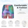 thumbnail image 4 of Kdxio Vintage Mandala Print Men'S Swim Trunks With Compression Liner 7 Inch Inseam Quick Dry Swim Shorts, 4 of 7