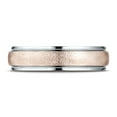 thumbnail image 2 of Benchmark� 14 kt Two Tone Goldd 6mm Comfort-fit Wirebrush Finish Design Wedding Band Ring, 2 of 7