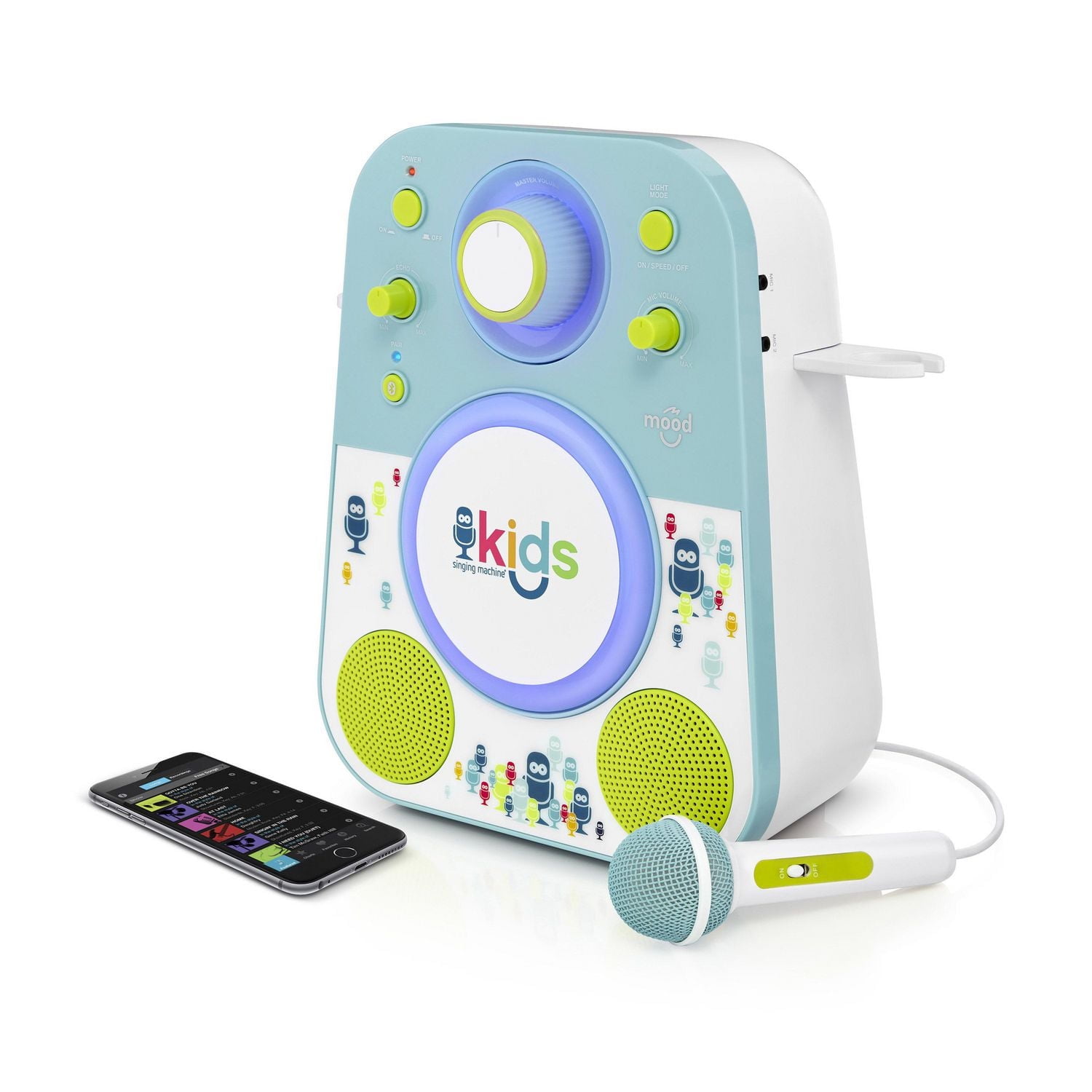 Singing Machine-Kids Glowing Bluetooth Sing-Along Speaker w/Mic