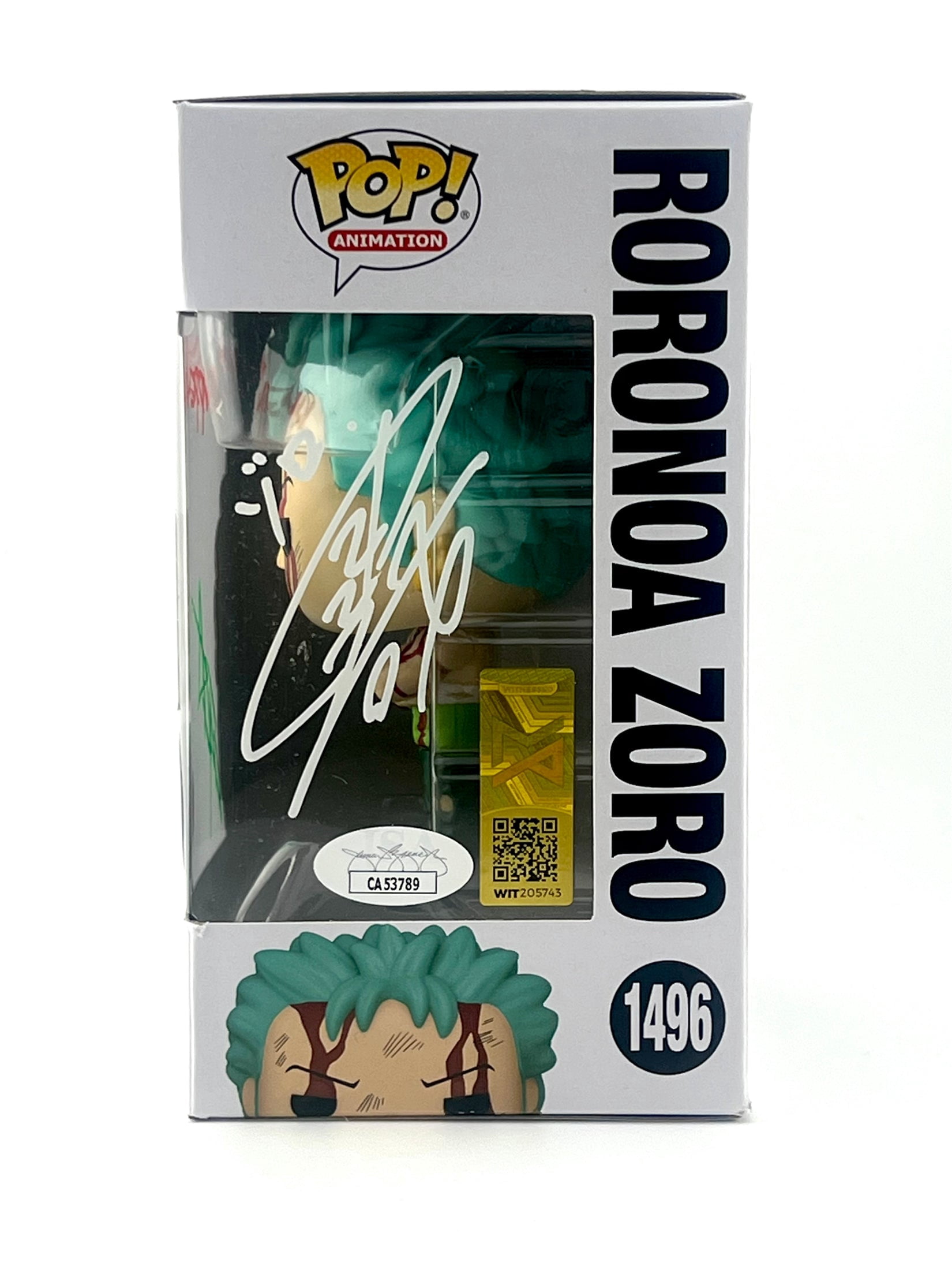 FUNKO POP! RORONOA ZORO 1496 CCXP EXCLUSIVE JVA & ENGLISH SIGNED COA
