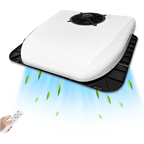 Aspligo 10000BTU 12V Air Conditioner, Ultra-thin Electric Parking A/C Unit for RV Motorhome Camper Van Truck Boat, Fast Cooling Scroll Compressor
