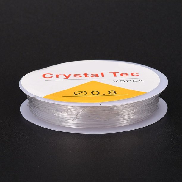 10 rollos de 6 metros (20 pies) de hilo elástico transparente de 0,8 mm, resistente y elástico, para abalorios, cordón de TPU transparente y duradero.