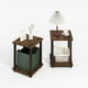 thumbnail image 3 of Mesa auxiliar Furinno Simplistic con marco de plástico de nogal negro, paquete de 2 unidades, 3 of 6