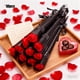 thumbnail image 1 of Ramo De Rosas De Plástico 10-Piece Shiny Plastic Rose Bouquet in Red for Valentine's Day Gifts Street Sweeping Decor and Mall Opening Activities 1.02" JASKFLY, 1 of 8