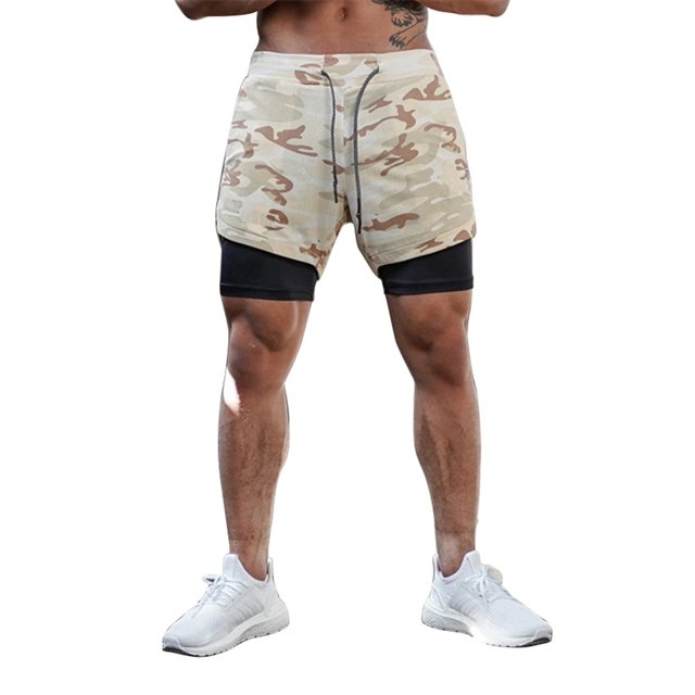 Men?s Functional Running Gym Shorts Inside Phone Storage Training Sport Short Pants