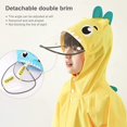 thumbnail image 3 of Chubasqueros para niños, chaqueta impermeable para niños con dibujos animados en 3D, chaqueta impermeable para niños pequeños y niñas (amarillo, grande), 3 of 5