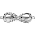thumbnail image 5 of Sterling Silver Rhodium-Plated Cz Infinity Ring (Size 7) Made In China qr5885-7, 5 of 5