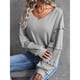 thumbnail image 3 of Blusa suelta de manga larga para mujer, blusa de manga larga con escote en V para mujer, blusa de manga larga para mujer, blusa de manga larga con escote en V para mujer, calidad superior, 3 of 6