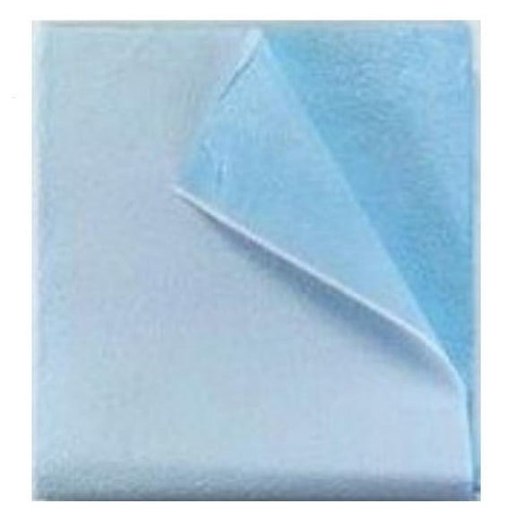 Tidi Everyday Stretcher Sheet Flat 40 X 48 Inch Blue Tissue / Poly Disposable, 980924 - CASE OF 100