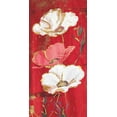thumbnail image 2 of Grey, Jace 14x24 White Modern Wood Framed Museum Art Print Titled - Red Gold Florals, 2 of 4