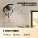 thumbnail image 4 of Ventilador de pared Fansconce de 23" con luz, control remoto y 6 velocidades, 4 of 9