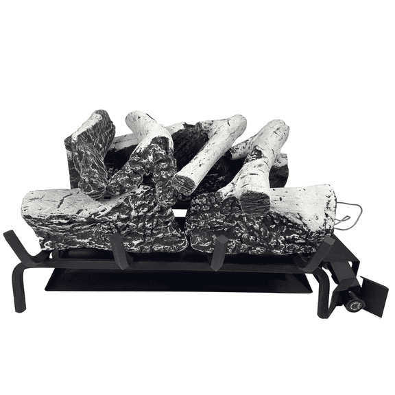 Americangaslogs Vented 18inch-24inch Gas logs Sets Gas Fireplace Burner Burner Set,with Remote (Motor Valve, 18 inch ZRheixiang)