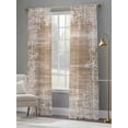 thumbnail image 3 of Brown Coastal Sheer Curtains 108 Inch Length 2 Panels Set, Summer Ocean Sea Ombre Starfish Corals Voile Window Treatment Semi Sheer Long Curtains Drapes for Bedroom/Living Room/Kitchen 52"x108"x2, 3 of 7