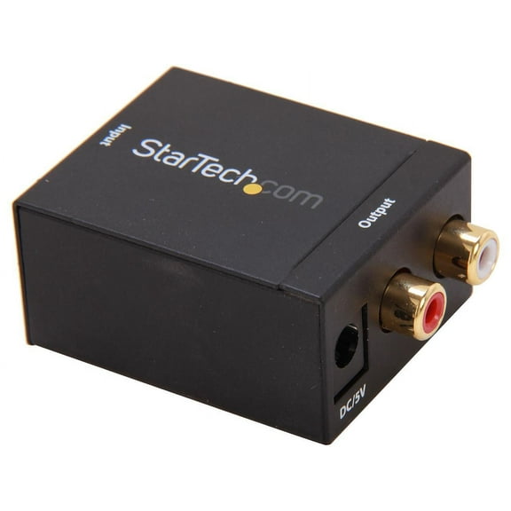StarTech.com SPDIF Digital Coaxial or Toslink Optical to Stereo RCA Audio Converter - Digital Audio Adapter (SPDIF2AA) - Coaxial/optical digital audio converter - black - for P/N: FPCEILPTBLP, FPWARTB1M, FPWFXBAT, FPWTLTBAT, STNDMTV100, STNDMTV70, STNDMTVDUO