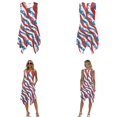thumbnail image 3 of Whosucclay American Flag Swirl Print Matchable Couple Hawaiian Men Beach Shirt or Women's Sleeveless Sundress with Pockets, 4th of July Boho Shirt Dress Travel Outfit for Luau Holiday Party, Size 4XL, 3 of 7