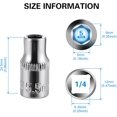 thumbnail image 2 of xianyou 13pcs 5.5mm Shallow Socket 1/4 Inch Drive 6 Point Chrome Finish, 2 of 4