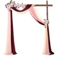 thumbnail image 1 of LCXmlly Roasting Pan Wedding Arch Drape Fabric Long 3 Panels Wide Sheer Wrinkle Free Soft Party Backdrop Drapery, 1 of 6