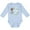 AE-Light Blue, variant on Inktastic Easter He Has Risen with Cross and Flowers Boys or Girls Long Sleeve Baby Bodysuit