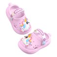 thumbnail image 5 of Hessimy Children Slippers Cute Cartoon Beach Slippers for Kids Non Slip Boys Girls Summer Shoes with Slides Sandals Outdoor Beach Pool Show cute slippers(Purple,9), 5 of 6
