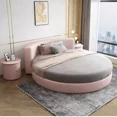 thumbnail image 3 of Camas redondas de diseño Simple, tamaño King y Queen, cama redonda doble moderna de lujo para adultos, muebles para dormitorio de Hotel y hogar, 3 of 3