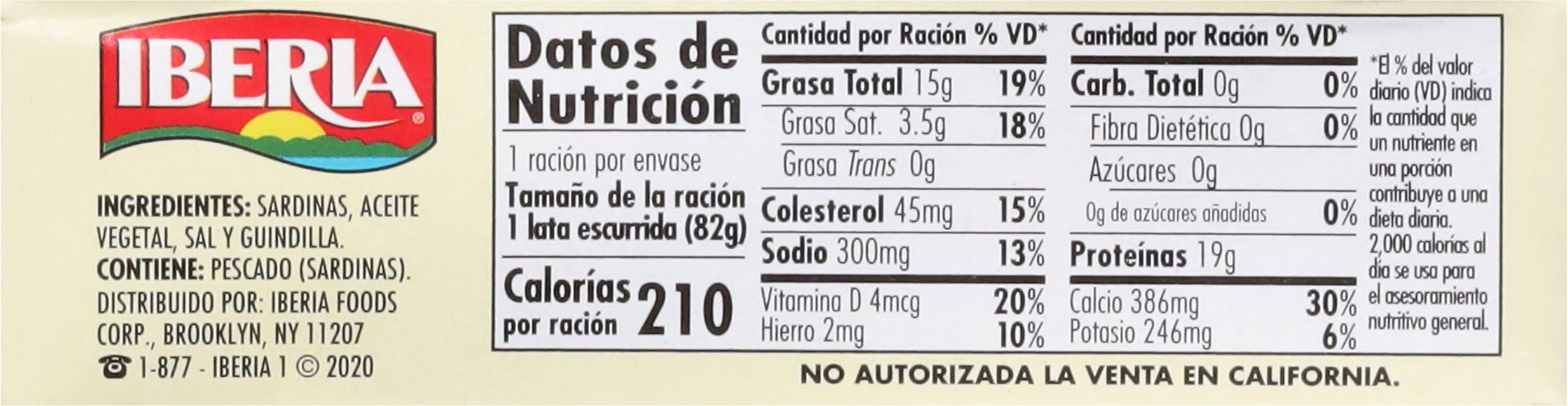 (8 pack) Iberia Hot Sardines in Vegetable Oil 4.2 oz