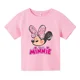 thumbnail image 3 of Camiseta de algodón de Minnie Mouse para niños y niñas, ropa de verano de manga corta, informal, para niños, 3 of 5