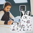thumbnail image 3 of YIMWNYI 3-Piece Leisure Backpack Set with Large Capacity, Floral Design, Lightweight and Water-Resistant, Comfortable Adjustable Shoulder Straps, Multipurpose Backpack for Travel and Daily Use, 3 of 4