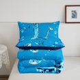 thumbnail image 5 of meiyoeat 3D Cartoon Initial Letter Full Size Comforter Sets For Boyswatercolor Monogrammed Alphabet L Bedding Comforter Set,Navy Blue Reversible,3pcs,1 Comforter and 2 Pillowcases, 5 of 7