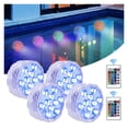 thumbnail image 2 of 10 Led Swimming Pool Light With Remote Controlled RGB Dive Light LED Underwater Lamp Portable Battery Operated For Vase Aquariu ,Low Energy, 2 of 7